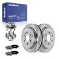 thumbnail image 1 of AutoShack Rear Vented Brake Rotors + Premium Ceramic Pads + Hub Bearing Assembly 8-PC Brake Kit Replacement for 2010-2016 Cadillac SRX 2011 Saab 9-4X 12.4" (315 mm), 1 of 5