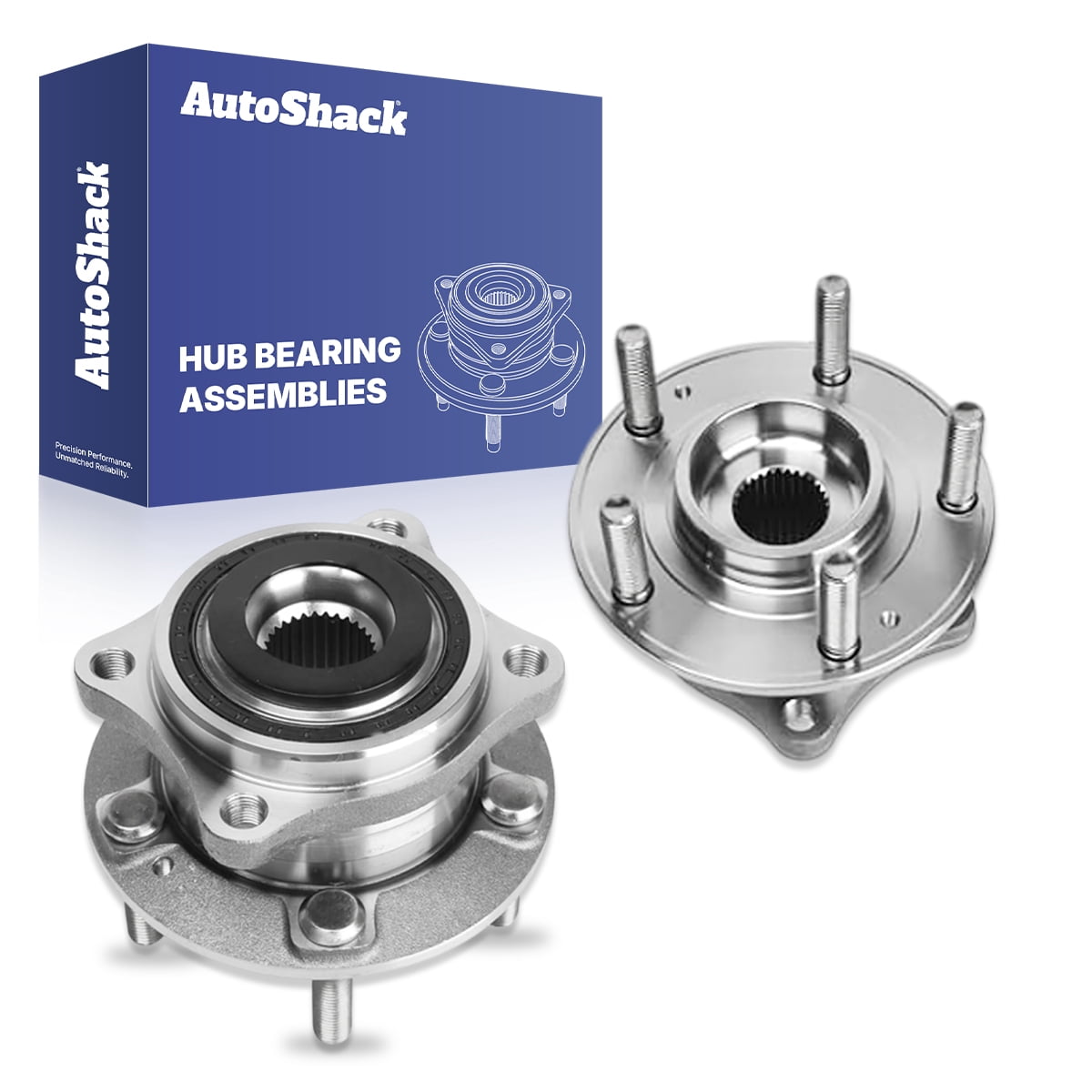 AutoShack Front or Rear Wheel Hub Bearing Assemblies - Driver and Passenger Side for Hyundai, Santa Fe Sport 2013-2018 Santa Fe 2007-2018, AWD FWD L4 2.0L 2.4L V6 2.7L 3.3L 3.5L - 5-Lug, Without ABS