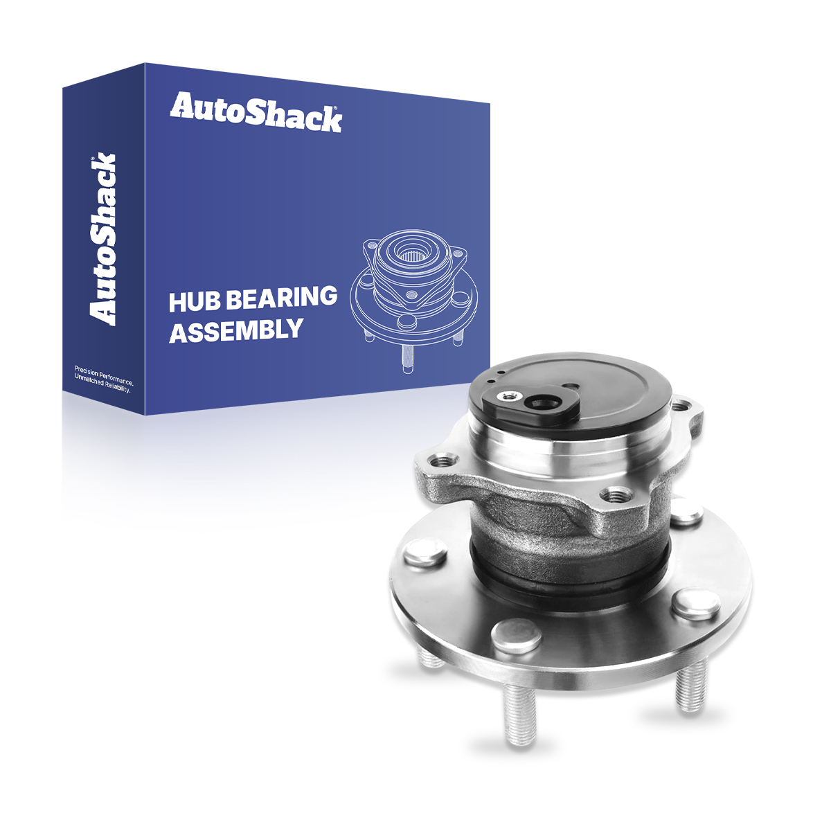 AutoShack Rear Wheel Hub Bearing Assembly - Driver or Passenger Side for Mazda, 3 2004-2013 5 2006-2010, 2012-2017 3 Sport 2009-2013, FWD L4 2.0L 2.3L 2.5L - 5-Lug, With ABS