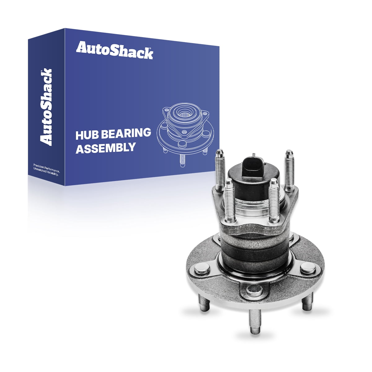 AutoShack Rear Wheel Hub Bearing Assembly - Driver or Passenger Side for Chevrolet & Pontiac, Malibu 2004-2012 G6 2005-2010 Cobalt 2009-2010, FWD L4 2.0L 2.2L 2.4L V6 3.5L 3.6L 3.9L - 5-Lug, With ABS