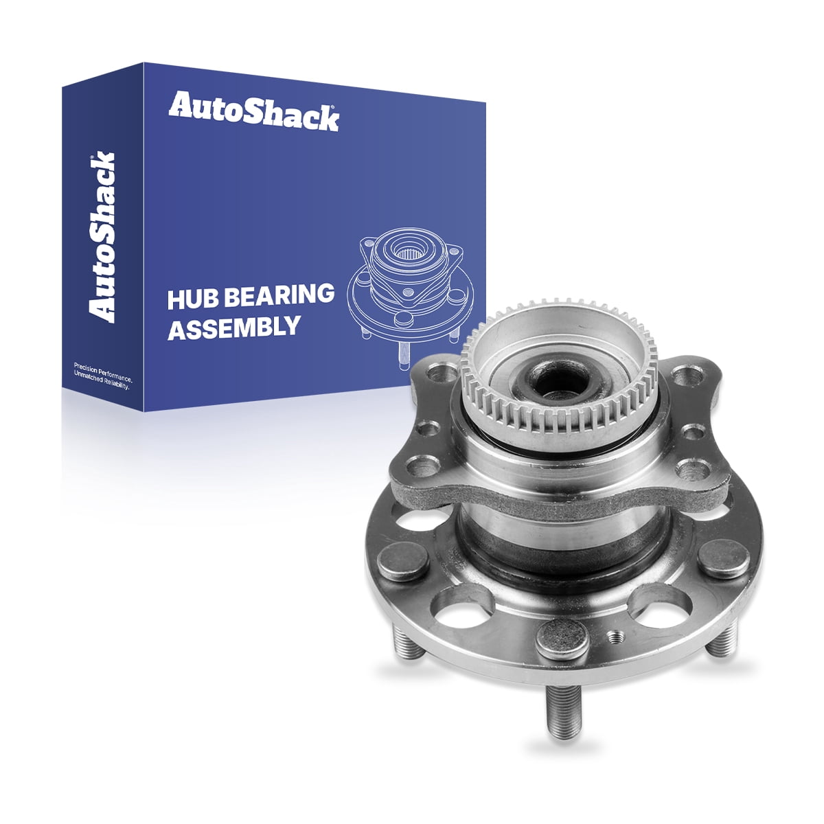 AutoShack Rear Wheel Hub Bearing Assembly - Driver or Passenger Side for Hyundai & Kia, Elantra 2011-2016 Forte 2014-2018 Veloster 2012-2017, FWD L4 1.6L 1.8L 2.0L - 5-Lug, With ABS