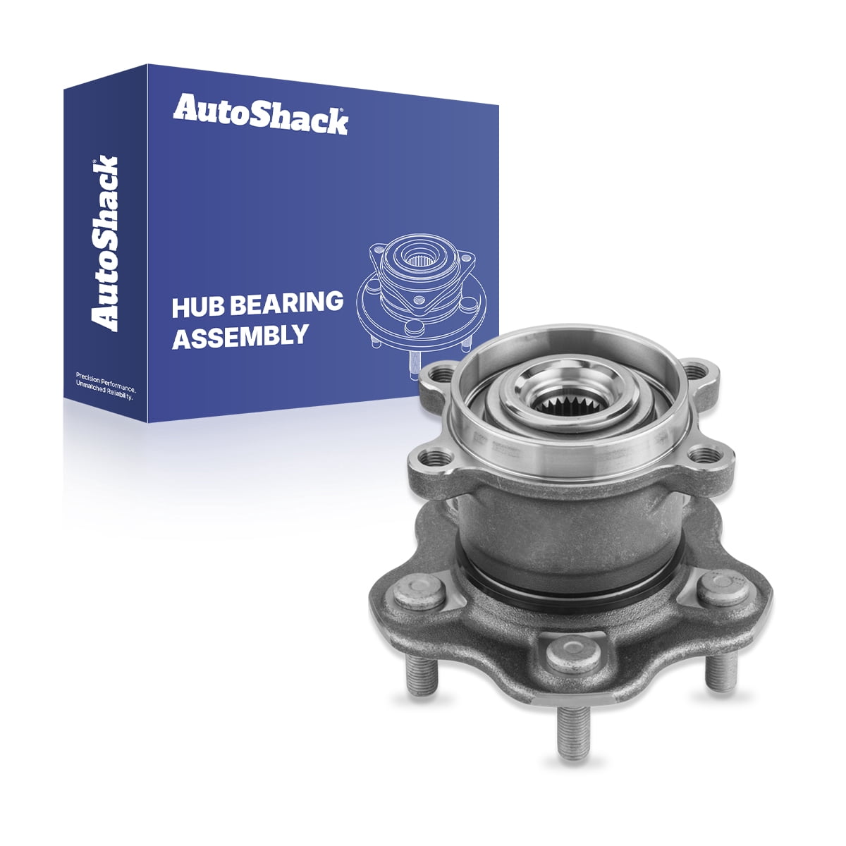 AutoShack Rear Wheel Hub Bearing Assembly - Driver or Passenger Side for Nissan, Rogue 2014-2019 Rogue Sport 2017-2022 Juke 2014-2017 Qashqai 2017-2019, AWD L4 1.6L 2.0L 2.5L - 5-Lug, Without ABS