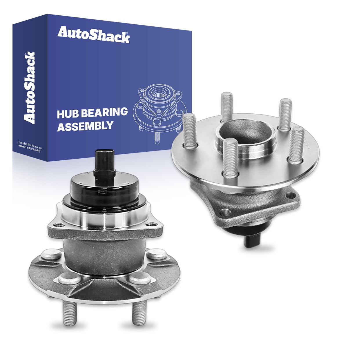 AutoShack Rear Wheel Hub Bearing Pair of 2 Driver and Passenger Side Replacement for 2003-2006 2007 2008 Toyota Corolla Matrix 2004-2009 Prius 2003-2008 Pontiac Vibe 1.5L 1.8L FWD 5-Lug HB612219PR