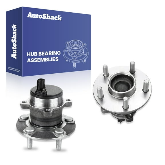 AutoShack Rear Wheel Hub Bearing Assemblies with ABS| Replacement for 2005-2011 Volvo S40 2005-2011 Volvo V50 | 2-PC