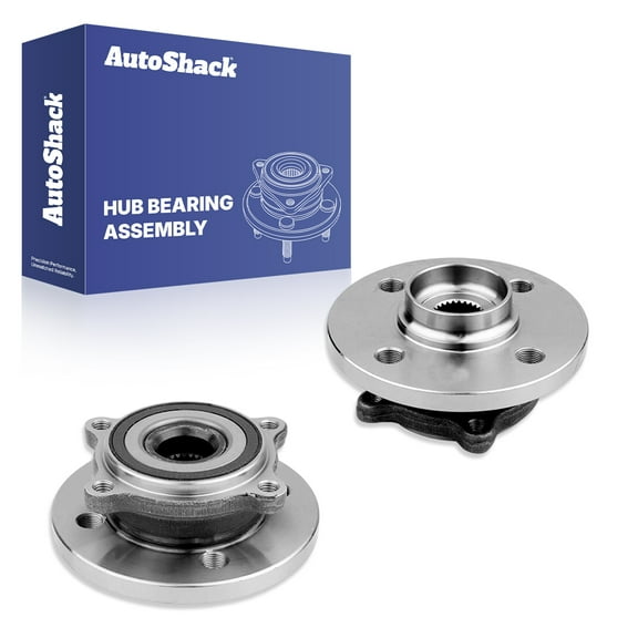 AutoShack Rear Wheel Hub Bearing Pair of 2 Driver and Passenger Side Replacement for 2007-2015 Mini Cooper 1.5L 1.6L 2.0L FWD 4-Lug HB612429PR