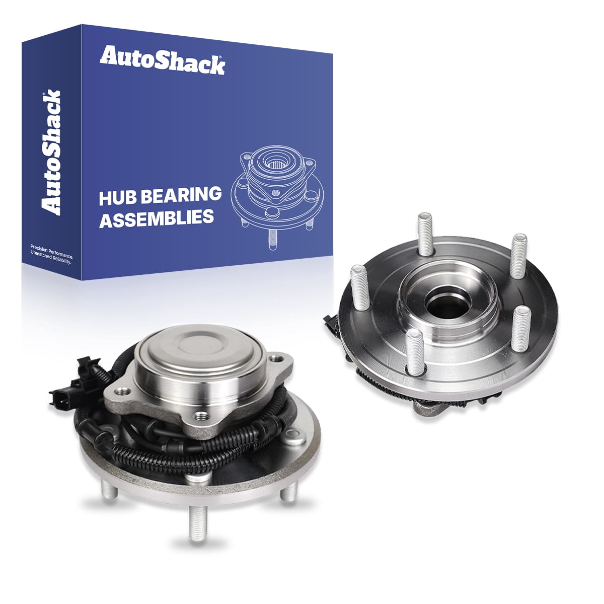 AutoShack Rear Wheel Hub Bearing Assemblies - Driver and Passenger Side for Dodge & Chrysler, Grand Caravan 2008-2011 Town & Country 2008-2011, FWD V6 3.3L 3.6L 3.8L 4.0L - 5-Lug, With ABS