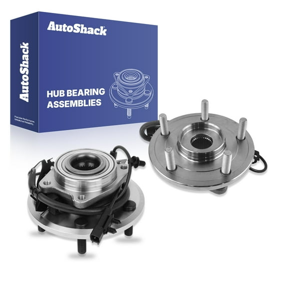 AutoShack Rear Wheel Hub Bearing Assemblies - Driver and Passenger Side for Dodge, Journey 2009-2020, FWD AWD L4 2.4L V6 3.5L 3.6L - 5-Lug, With ABS