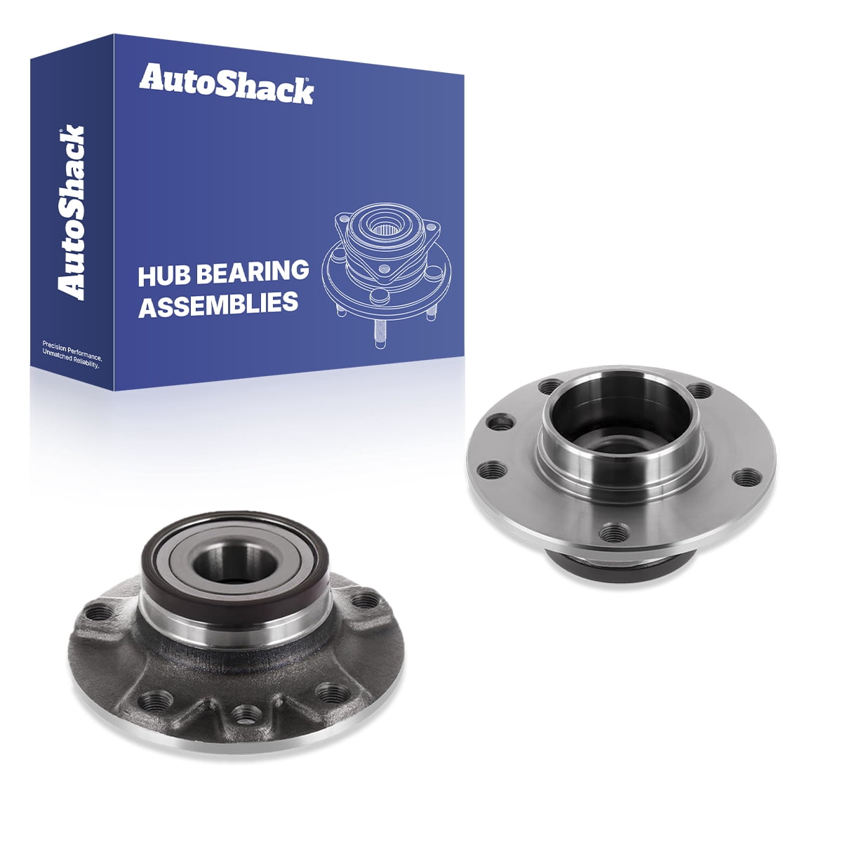 AutoShack Rear Wheel Hub Bearing Assemblies - Driver and Passenger Side for Dodge, Dart 2013-2016, FWD L4 1.4L 2.0L 2.4L - 5-Lug, With ABS