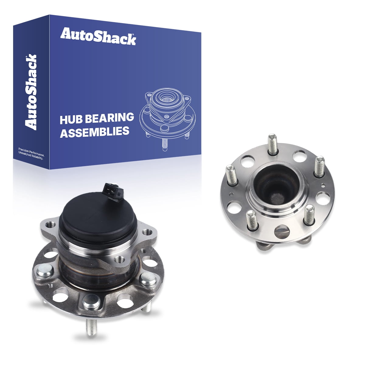 AutoShack Rear Wheel Hub Bearing Assemblies - Driver and Passenger Side for Hyundai & Kia, Tucson 2016-2021 Sonata 2015-2019 Sportage 2017-2021, FWD L4 1.6L 2.0L 2.4L - 5-Lug, With ABS
