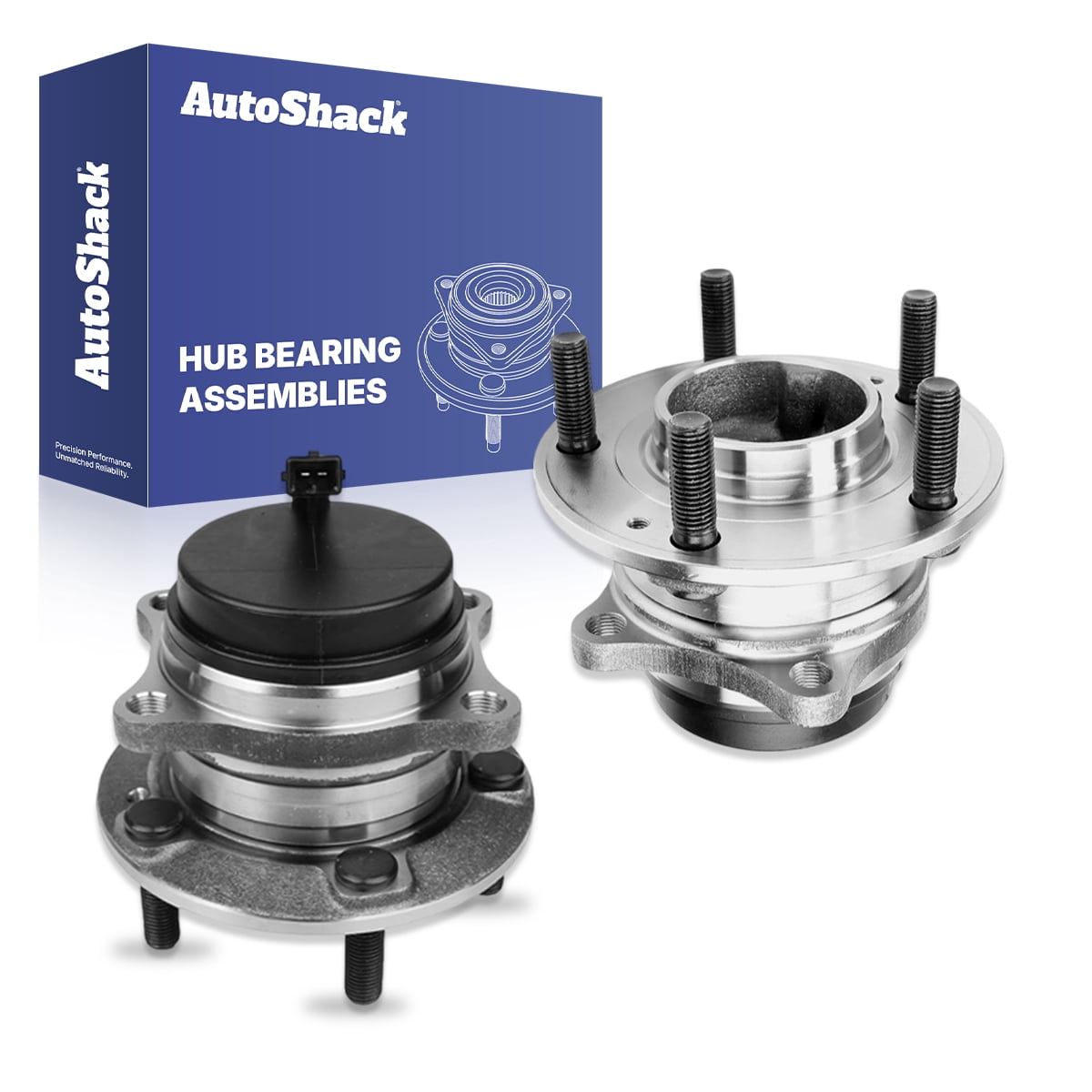 AutoShack Rear Wheel Hub Bearing Assemblies - Driver and Passenger Side for Hyundai, Santa Fe Sport 2013-2018 Santa Fe 2007-2018, FWD L4 2.0L 2.4L V6 2.7L 3.3L 3.5L - 5-Lug, With ABS