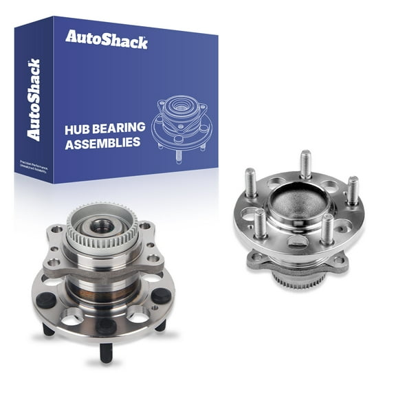 AutoShack Rear Wheel Hub Bearing Assemblies - Driver and Passenger Side for Hyundai & Kia, Elantra 2011-2016 Forte 2014-2018 Veloster 2012-2017, FWD L4 1.6L 1.8L 2.0L - 5-Lug, With ABS