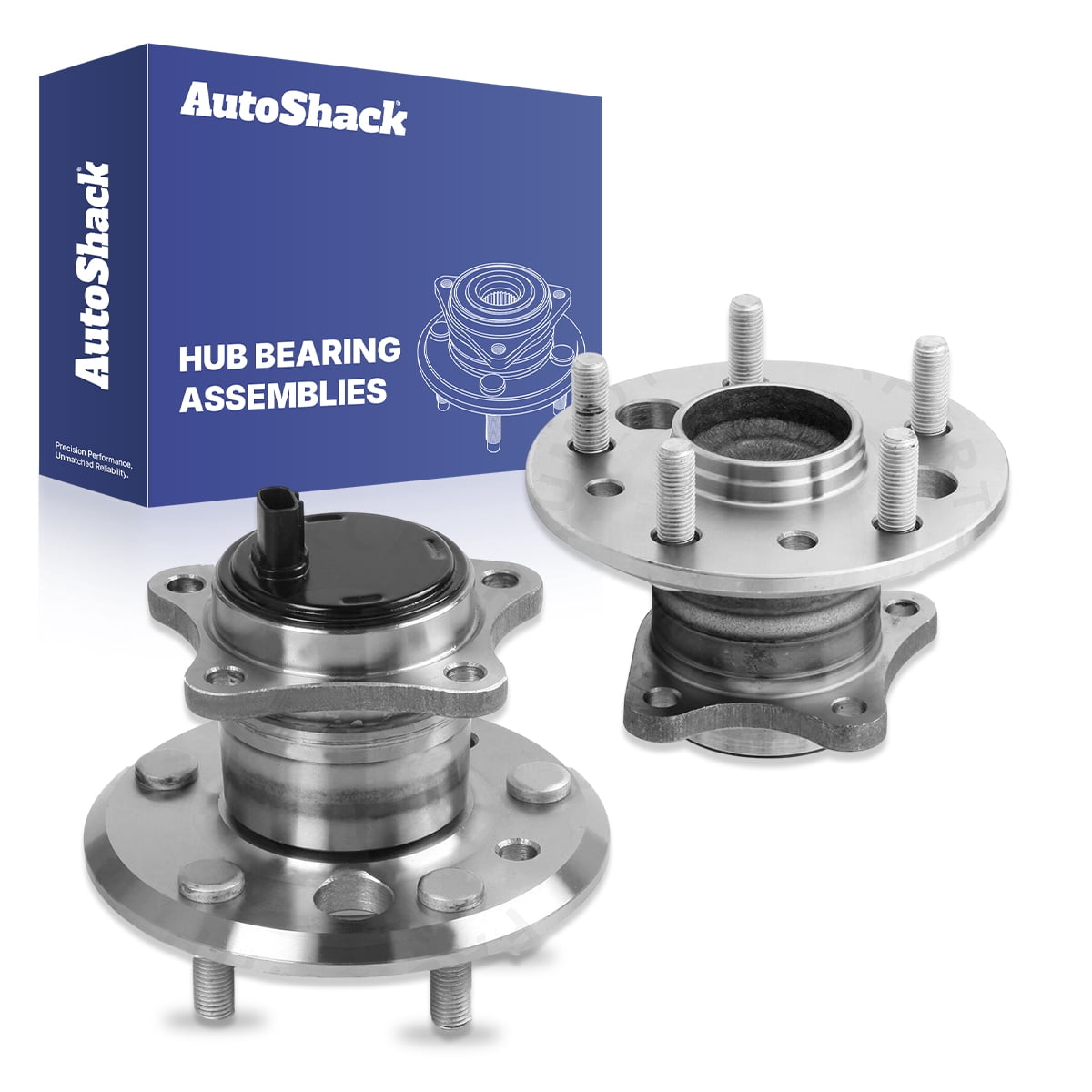 AutoShack Rear Wheel Hub Bearing Assemblies - Driver and Passenger Side for Toyota & Lexus, Camry 2002-2011 Avalon 2005-2012 ES350 2007-2012, FWD L4 2.4L 2.5L V6 3.0L 3.3L 3.5L - 5-Lug, With ABS