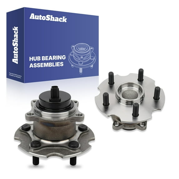AutoShack Rear Wheel Hub Bearing Assemblies - Driver and Passenger Side for Toyota & Lexus, RAV4 2006-2018 NX300 2018-2021 NX200t 2015-2017, FWD L4 2.0L 2.4L 2.5L V6 3.5L - 5-Lug, With ABS
