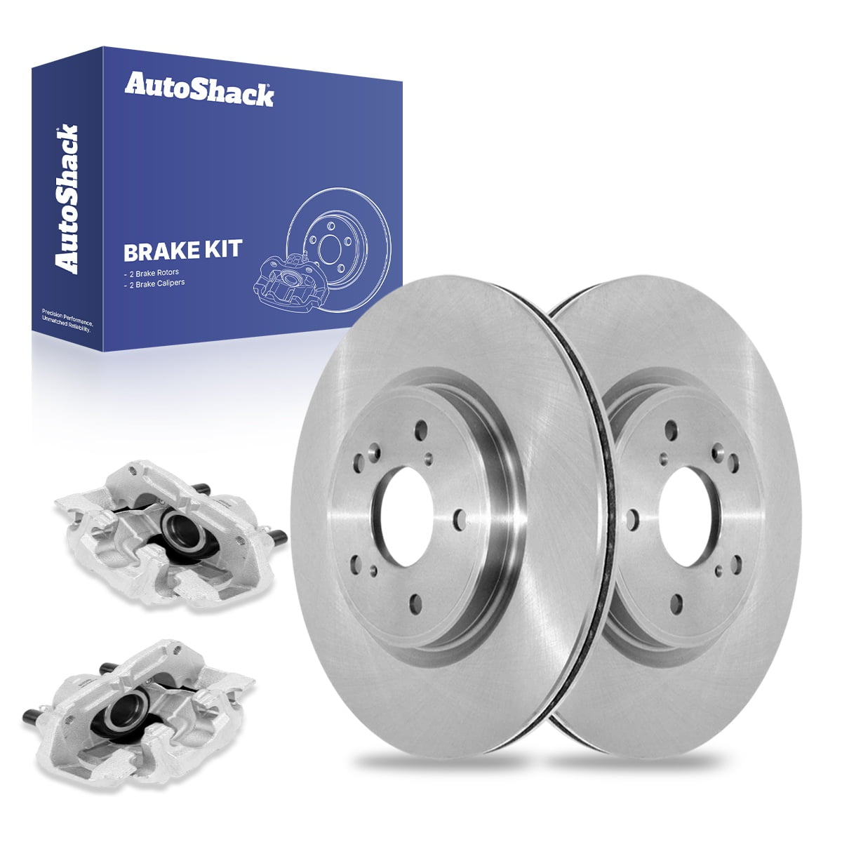 AutoShack Front Brake Rotors Calipers | Replacement for 2018-2022 Honda Accord 2022-2024 Civic 2023-2024 Acura Integra 1.5L 2.0L FWD | 4-PC Brake Kit