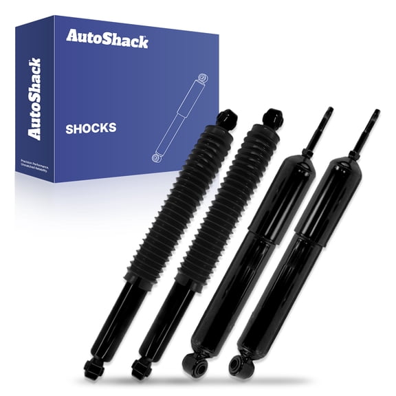 AutoShack Front & Rear Shock Absorbers for Chevrolet & GMC, Silverado 3500 2001-2006 Silverado 3500 HD 2007-2010 Suburban 2500 2000-2013 Yukon XL 2500 2000-2013, 4WD RWD V8 6.0L 6.6L 8.1L