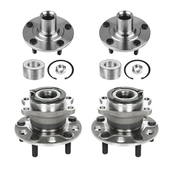 AutoShack Front & Rear Wheel Hub Bearing Assemblies with ABS | Replacement for 2007-2013 Jeep Patriot | 4-PC