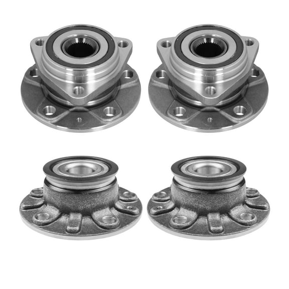AutoShack Front & Rear Wheel Hub Bearing Assemblies with ABS | Replacement for 2019-2021 Volkswagen Jetta | 4-PC