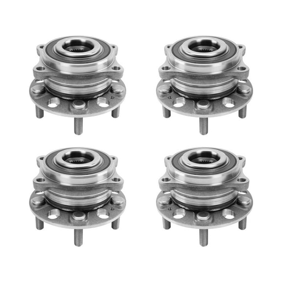 AutoShack Front & Rear Hub Bearing Assemblies for Hyundai & Kia, Santa Fe 2019-2025 Palisade 2020-2025 Sorento 2021-2024 Telluride 2020-2022, AWD L4 1.6L 2.0L 2.4L 2.5L V6 3.8L - With ABS, 5-Lug