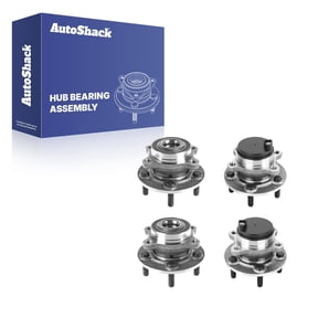 AutoShack Front & Rear Hub Bearing Assemblies for Ford & Lincoln, Fusion 2014-2020 MKZ 2014-2016 Police Responder Hybrid 2019-2020, FWD L4 1.5L 1.6L 2.0L 2.5L V6 3.7L - With ABS, 5-Lug