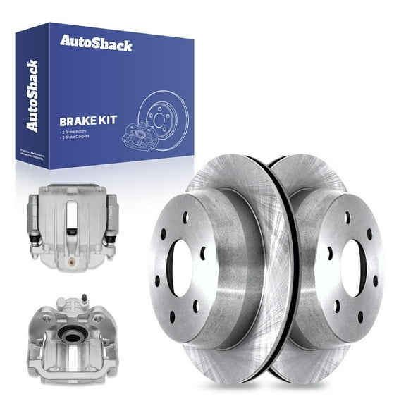 AutoShack Rear Brake Rotors Calipers | Replacement for Chevrolet Silverado 1500 Astro 2000-2001 Suburban 1500 Tahoe GMC Sierra 1500 Safari 2000-2001 Yukon XL 1500 V8 4WD AWD RWD | 4-PC Brake Kit