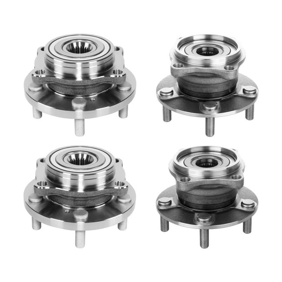 AutoShack Front & Rear Wheel Hub Bearing Assemblies without ABS | Replacement for 2004-2008 Mitsubishi Endeavor 2010-2011 Mitsubishi Endeavor | 4-PC