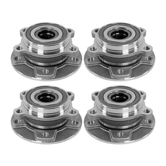 AutoShack Front & Rear Hub Bearing Assemblies for Jeep, Compass 2017-2025 Renegade 2015-2023, AWD FWD L4 1.3L 1.4L 2.0L 2.4L - With ABS, 5-Lug