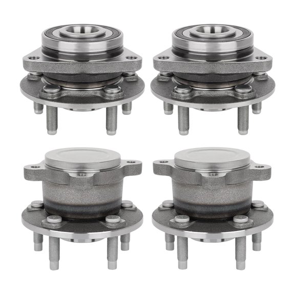 AutoShack Front & Rear Hub Bearing Assemblies for Chevrolet, Cruze 2016-2019, FWD L4 1.4L 1.6L - With ABS, 5-Lug