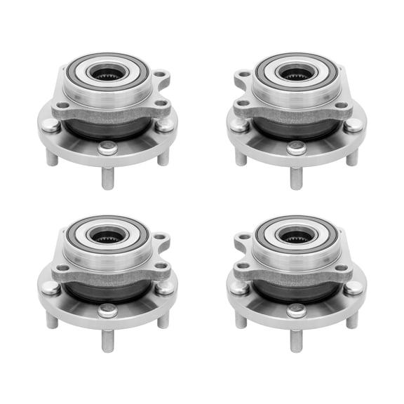AutoShack Front & Rear Wheel Hub Bearing Assemblies with ABS | Replacement for 2017-2018 Subaru WRX STI | 4-PC