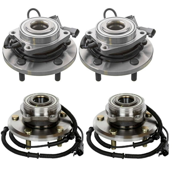 AutoShack Front & Rear Wheel Hub Bearing Assemblies with ABS | Replacement for 2008-2011 Chrysler Town & Country 2008-2011 Dodge Grand Caravan 2009-2011 Volkswagen Routan | 4-PC