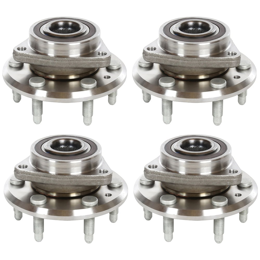 AutoShack Front & Rear Hub Bearing Assemblies for Chevrolet, GMC & Buick, Traverse 2009-2017 Acadia 2007-2016 Enclave 2008-2017 Acadia Limited 2017, AWD FWD V6 3.6L - With ABS, 6-Lug