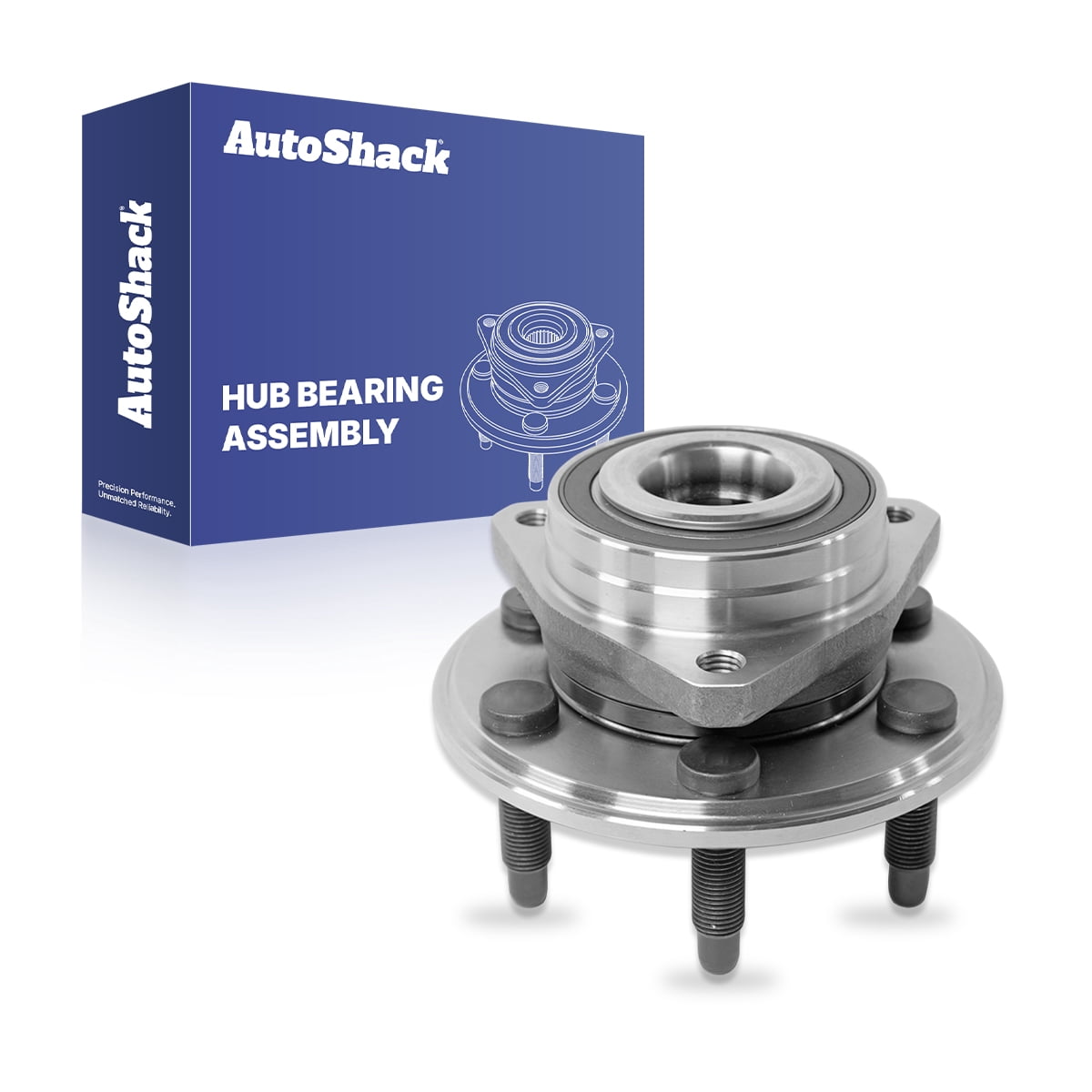 AutoShack Front or Rear Wheel Hub Bearing Assembly - Driver or Passenger Side for Cadillac & Saab, SRX 2010-2016 9-4X 2011, AWD FWD V6 2.8L 3.0L 3.6L - 6-Lug, With ABS