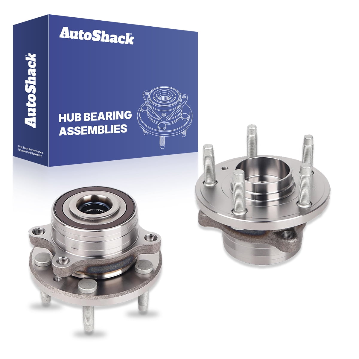 AutoShack Front or Rear Wheel Hub Bearing Assemblies - Driver and Passenger Side for Ford, Explorer 2011-2019 Police Interceptor Utility 2013-2019, AWD FWD L4 2.0L 2.3L V6 3.5L 3.7L - 5-Lug, With ABS