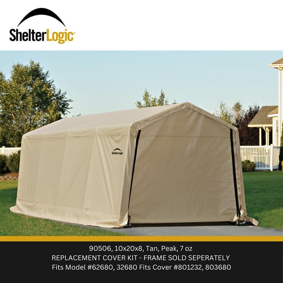 ShelterLogic AutoShelter Exterior Automotive Cover Kit, Sandstone, 7 oz