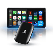 AutoSky AI Box Lite FLEX Wireless CarPlay & Android Auto Adapter   Stream Netflix & YouTube in Your Car, Plug & Play Smart AI Box for Factory Wired CarPlay Vehicles