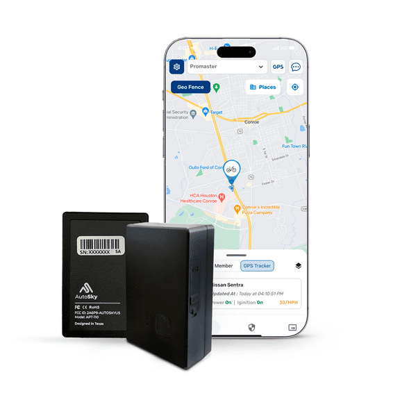AutoSky GPS Tracker - Medium Portable, Splashproof, Built-in Magnet, North and South America Coverage. 4G LTE Real-Time Tracking for Vehicle, Asset, Fleet, Elderly and More. Subscription is Required.