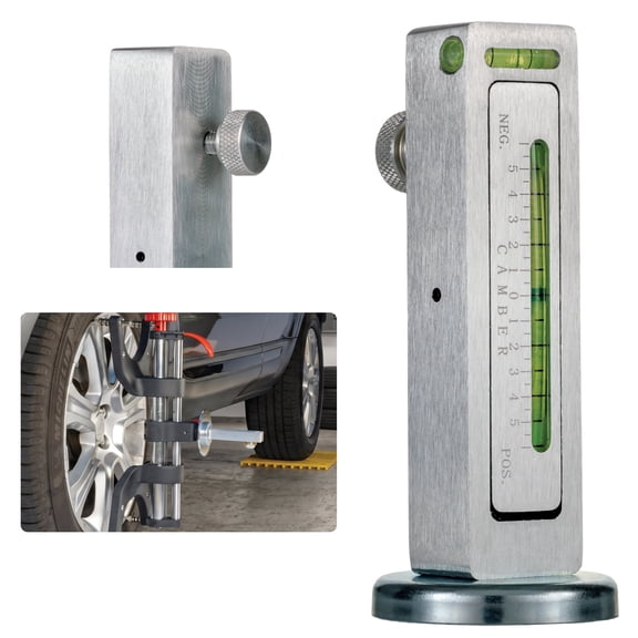 AutoSolo Camber Caster Gauge, +6 to -6 Degree Range, Magnetic Wheel Alignment Tool, Home Garage Alignment