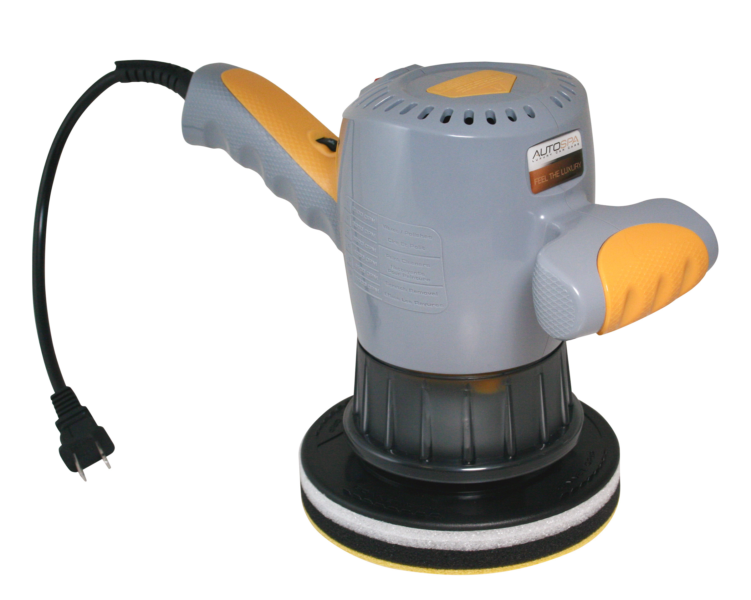 AutoSpa Dual Speed 6" Professional Polisher with 3 Bonus Bonnets