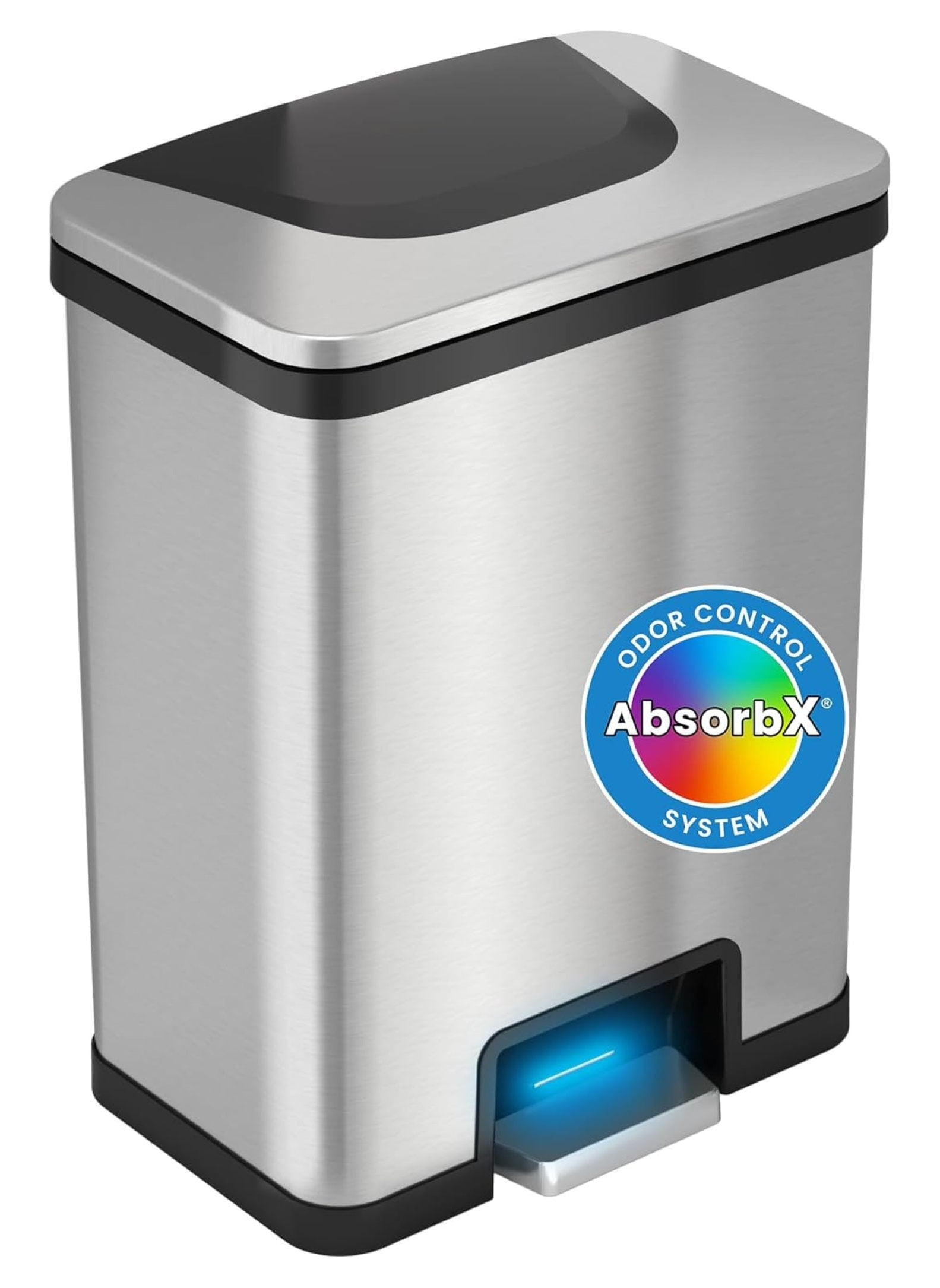 AutoStep 13 Gallon Automatic Step Sensor Trash Can with Odor Control ...