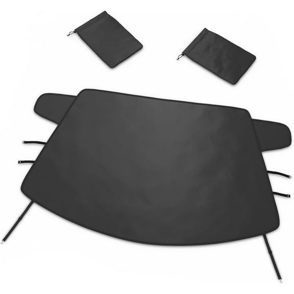 AutoTech Park Custom-fit Snow Cover Compatible with 2009-2025 Audi A4, Windshield Cover comes with Rear Mirror Cover