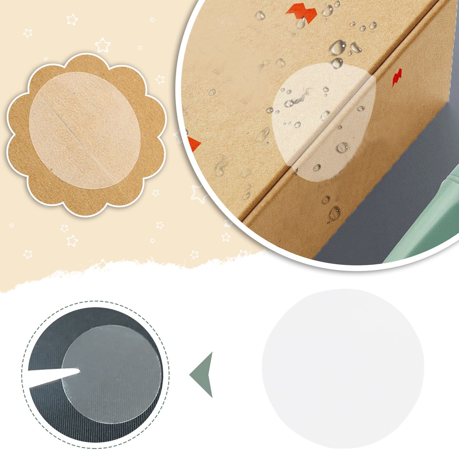 Etichette Autoadesive Tonde Trasparenti - Diametro 25mm, 102 Pezzi, Adesivo Permanente - Foto 5