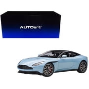 Aston Martin DB11 Q Frosted Glas Blue with Black Top 1 18 Model Car by Autoart