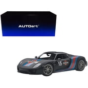 Porsche 918 Spyder Weissach Package Black Martini Livery #15 1 18 Model Car by Autoart