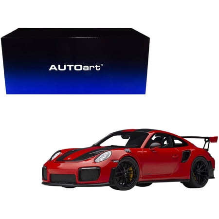 Autoart 78173 1-18 Scale Porsche 911 Gt2 Rs Weissach Guards with Carbon Stripe Model Car, Red