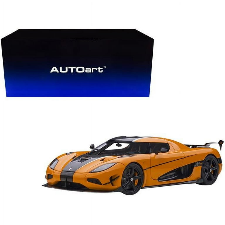 Autoart 79023 Koenigsegg Agera RS Cone Carbon Accents 1 by 18 Scale Model Car Orange with Black
