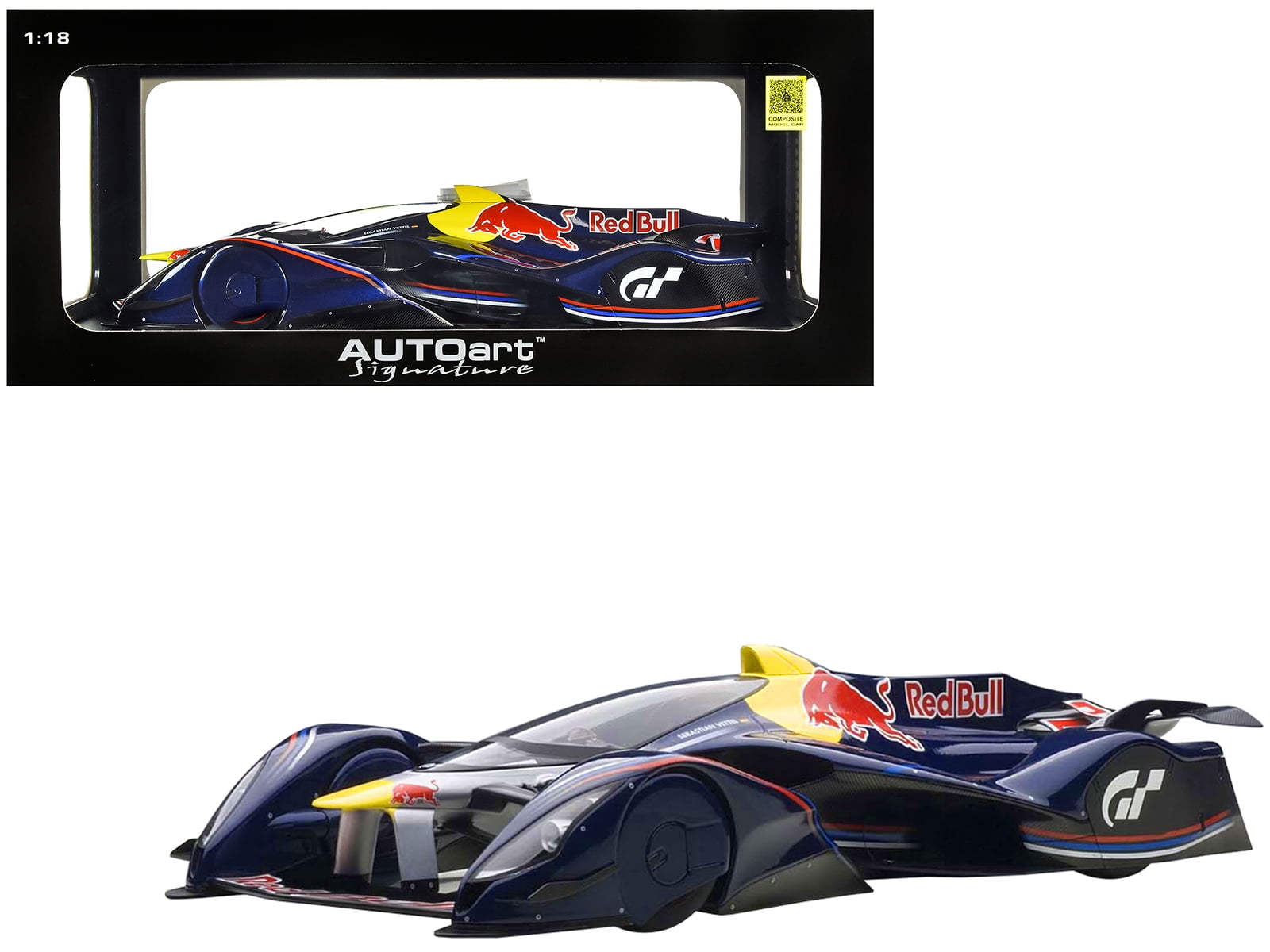 Red Bull X2014 Fan Car Red Bull Color Sebastian Vettel 1 18 Model