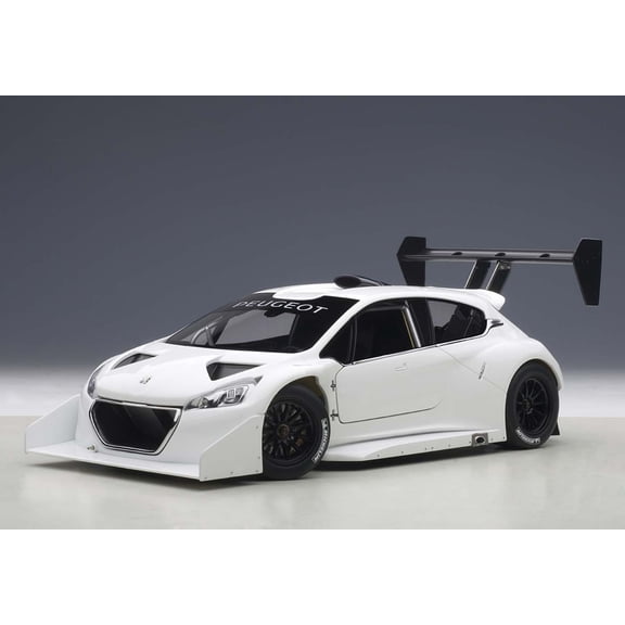 2013 Peugeot 208 T16 Pikes Peak Race Car Plain White Version 1/18 Model Car by Autoart