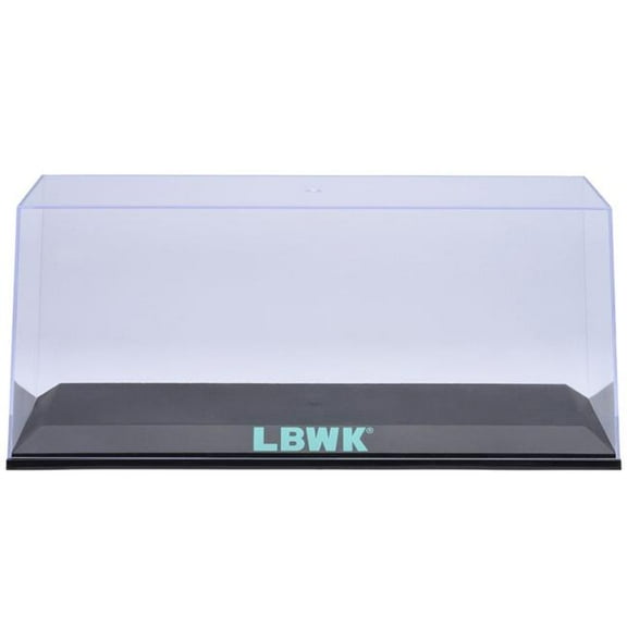 Collectible Display Show Case with Black Plastic Base and Green "LBWK" Logo for 1/18-1/24 Scale Model Cars by Autoart