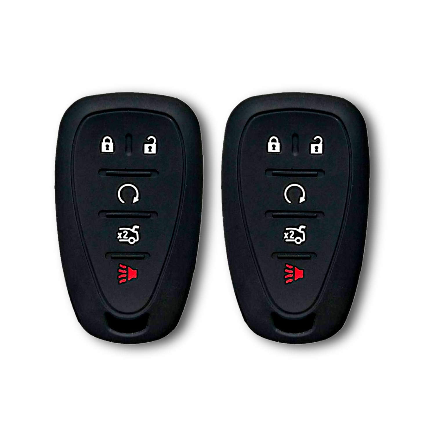 Autobase Silicone Key Fob Cover for Chevy Malibu Camaro Trax Traverse Trailblazer Sonic Blazer Cruze Volt Equinox Spark Car Accessory for Chevrolet