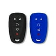 thumbnail image 1 of Autobase Silicone Key Fob Cover for Chevy Malibu Camaro Trax Traverse Trailblazer Sonic Cruze Blazer Volt Equinox Spark | Car Accessory for Chevrolet | Key Protection Case 2 Pcs (Black & Blu, 1 of 3