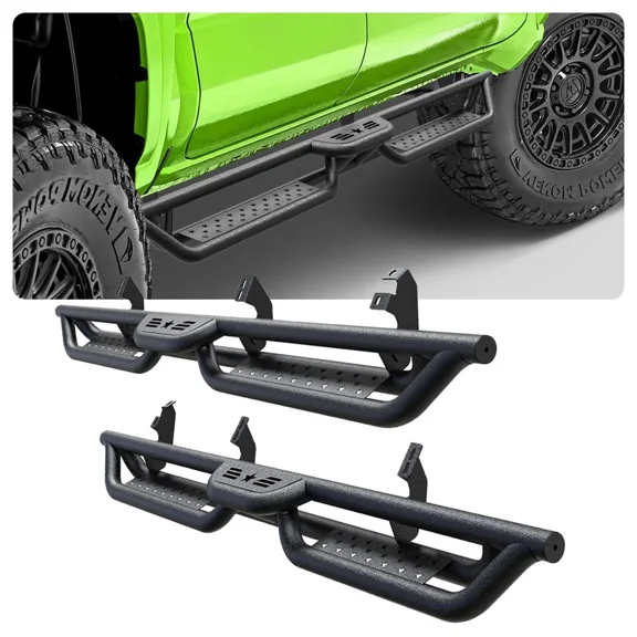 Autobull Side Steps Running Boards Compatible with 2024-2026 Toyota Tacoma Double Cab Crew Cab, Drop Step Nerf Bars Textured Black, Non Slip Truck Steps Pickup Truck Accessories